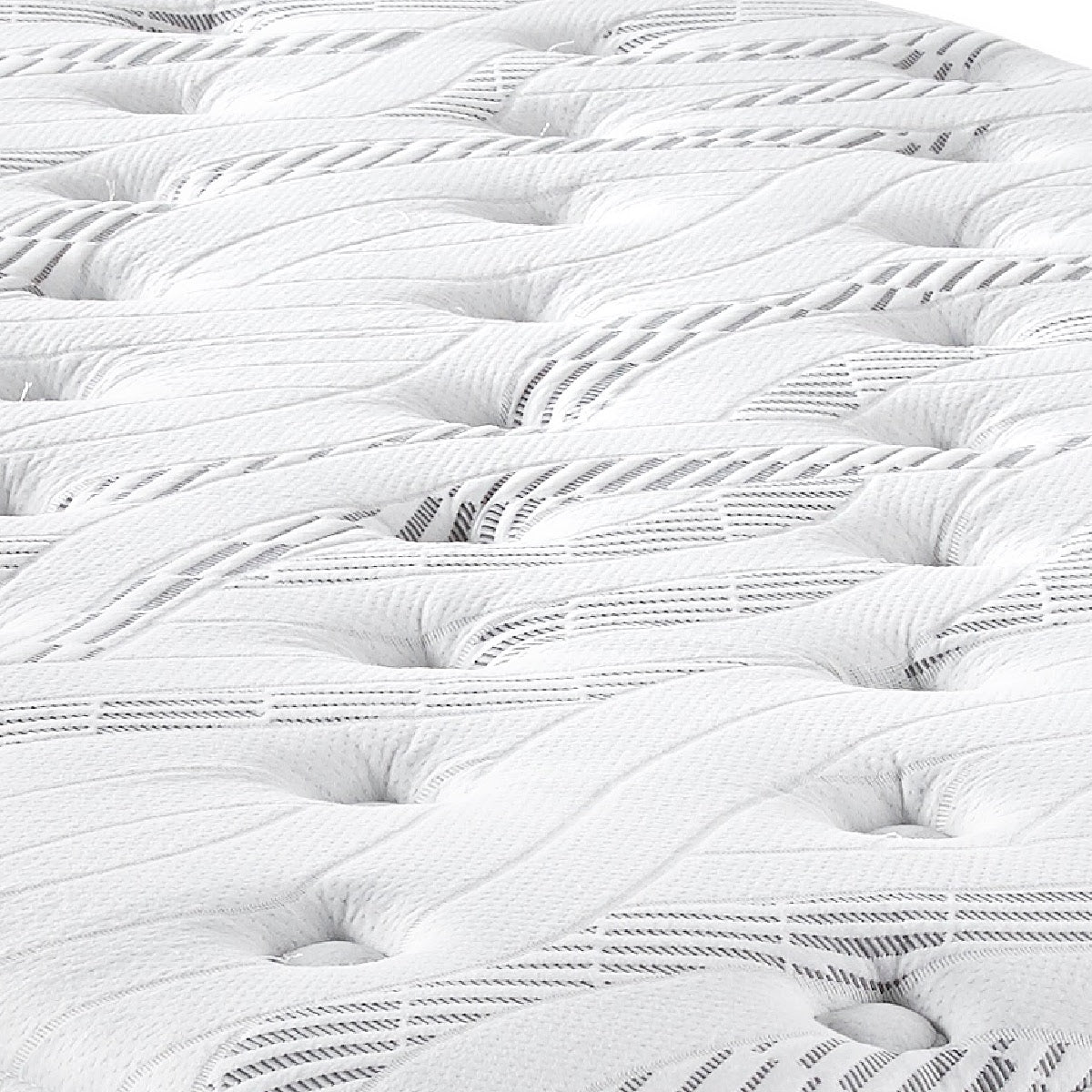 10" Quilted Hybrid Queen Mattress, Medium Firm Black White Foam Spring Queen