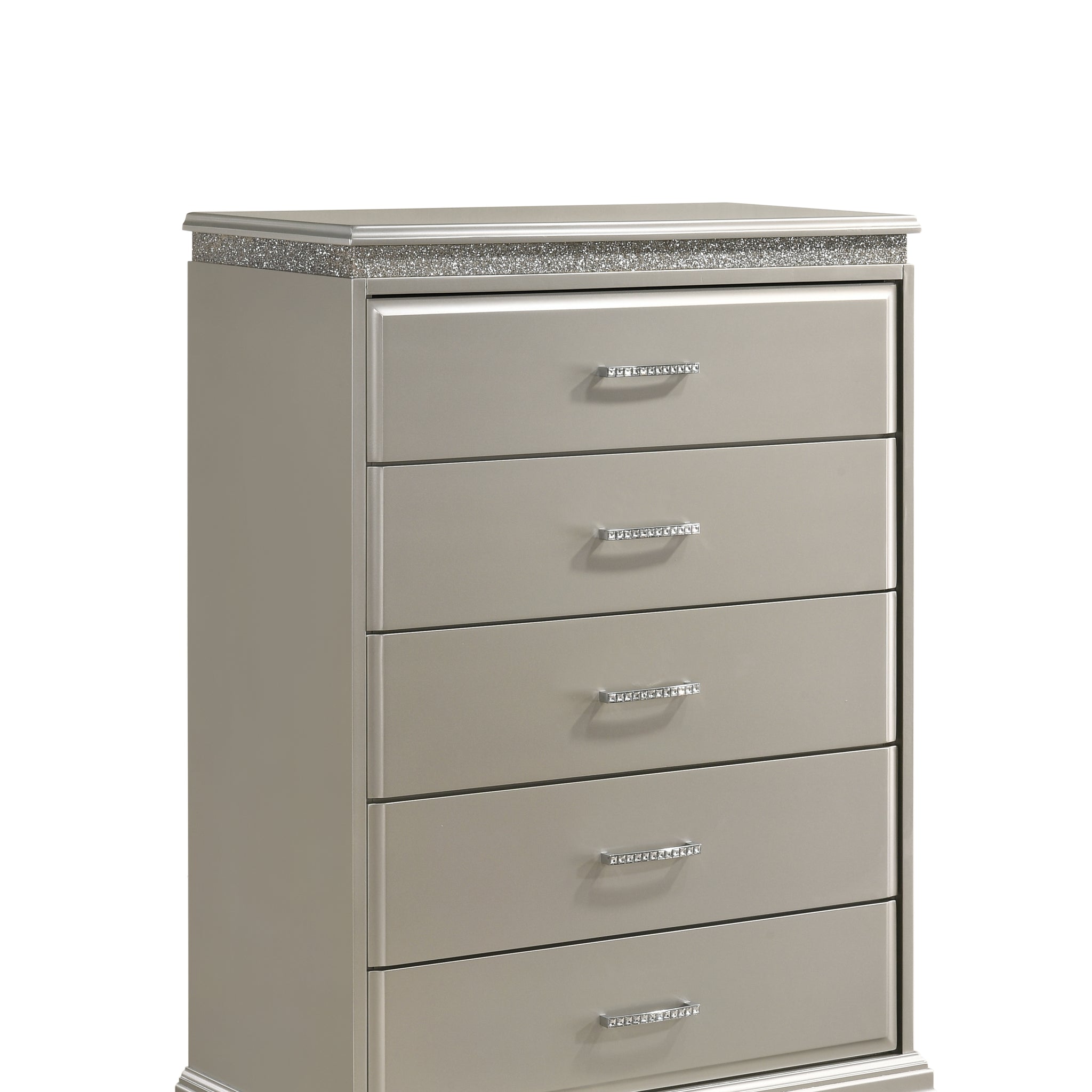 Valiant Chest Silver Silver White Wood