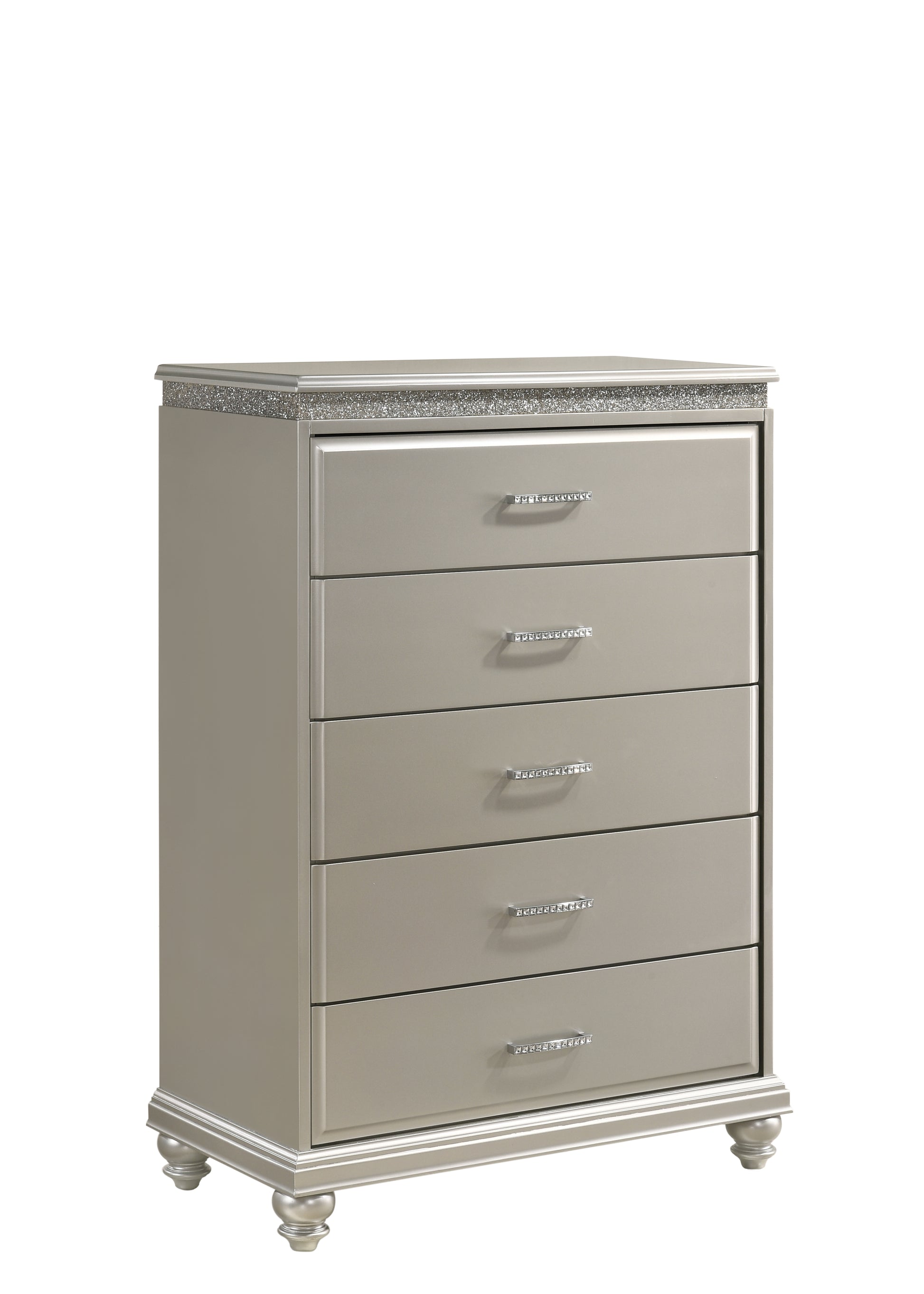 Valiant Chest Silver Silver White Wood