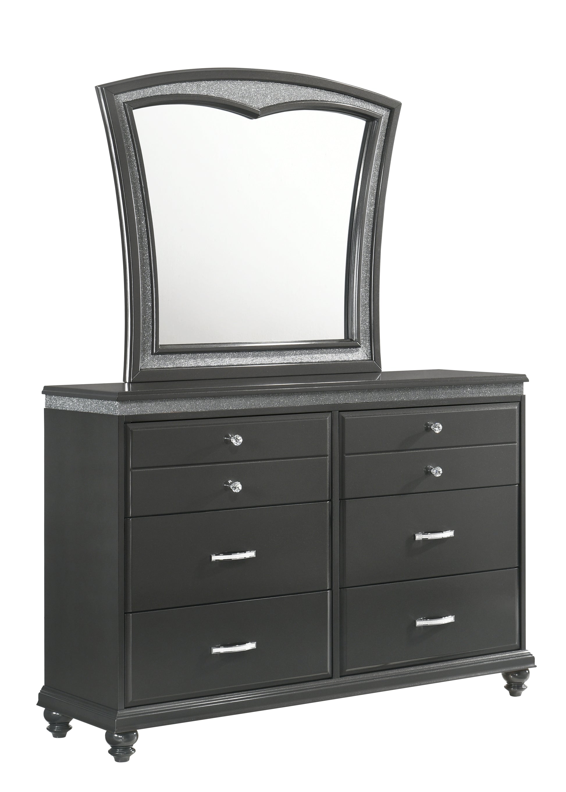 Frampton Dresser Gray Dark Gray Wood