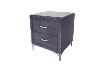 Lucinda Nightstand Dark Gray Dark Gray Fabric