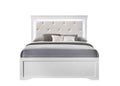 Modern Brooklyn Full Size Led Bed Made With Wood In White Box Spring Required Full White Wood Bedroom Modern Acacia Upholstered Polyester Wood