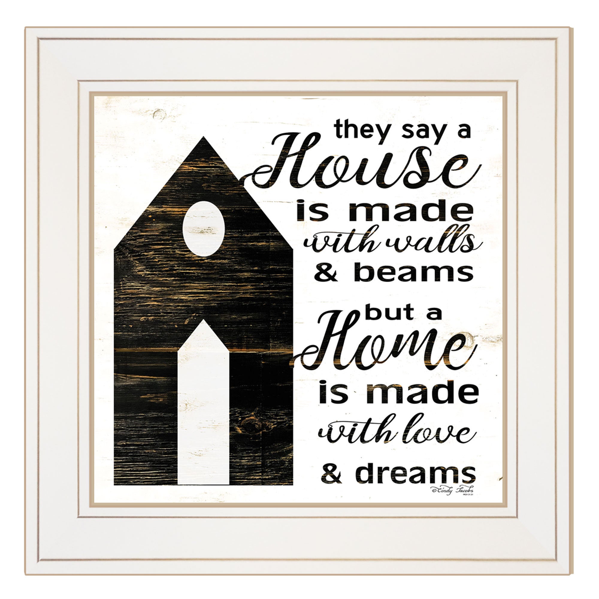 "a Housee" by Cindy Jacobs, Ready to Hang Framed