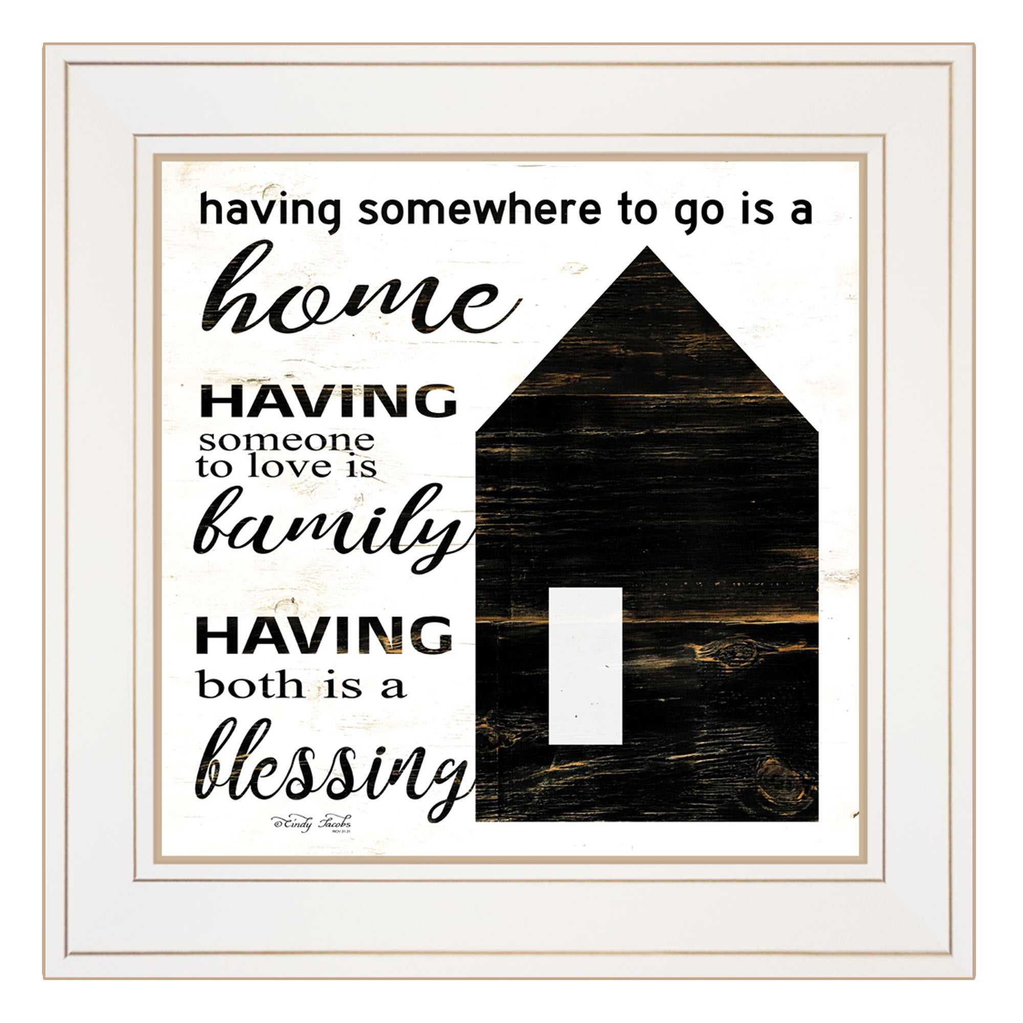 "A Blessing" by Cindy Jacobs, Ready to Hang Framed multicolor-paper