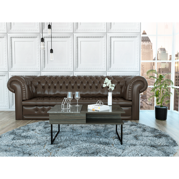 Atlanta Lift Top Coffee Table, One Shelf, Carbon Espresso Onyx Multicolor Particle Board Particle Board