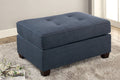 Cocktail Ottoman Dorris Fabric Dark Blue Color W Tufted Seats Ottomans Dark Blue Primary Living Space Blue Contemporary,Modern Rectangle Tufted Fabric