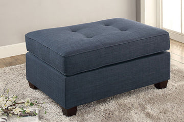 Cocktail Ottoman Dorris Fabric Dark Blue Color W Tufted Seats Ottomans Dark Blue Primary Living Space Blue Contemporary,Modern Rectangle Tufted Fabric