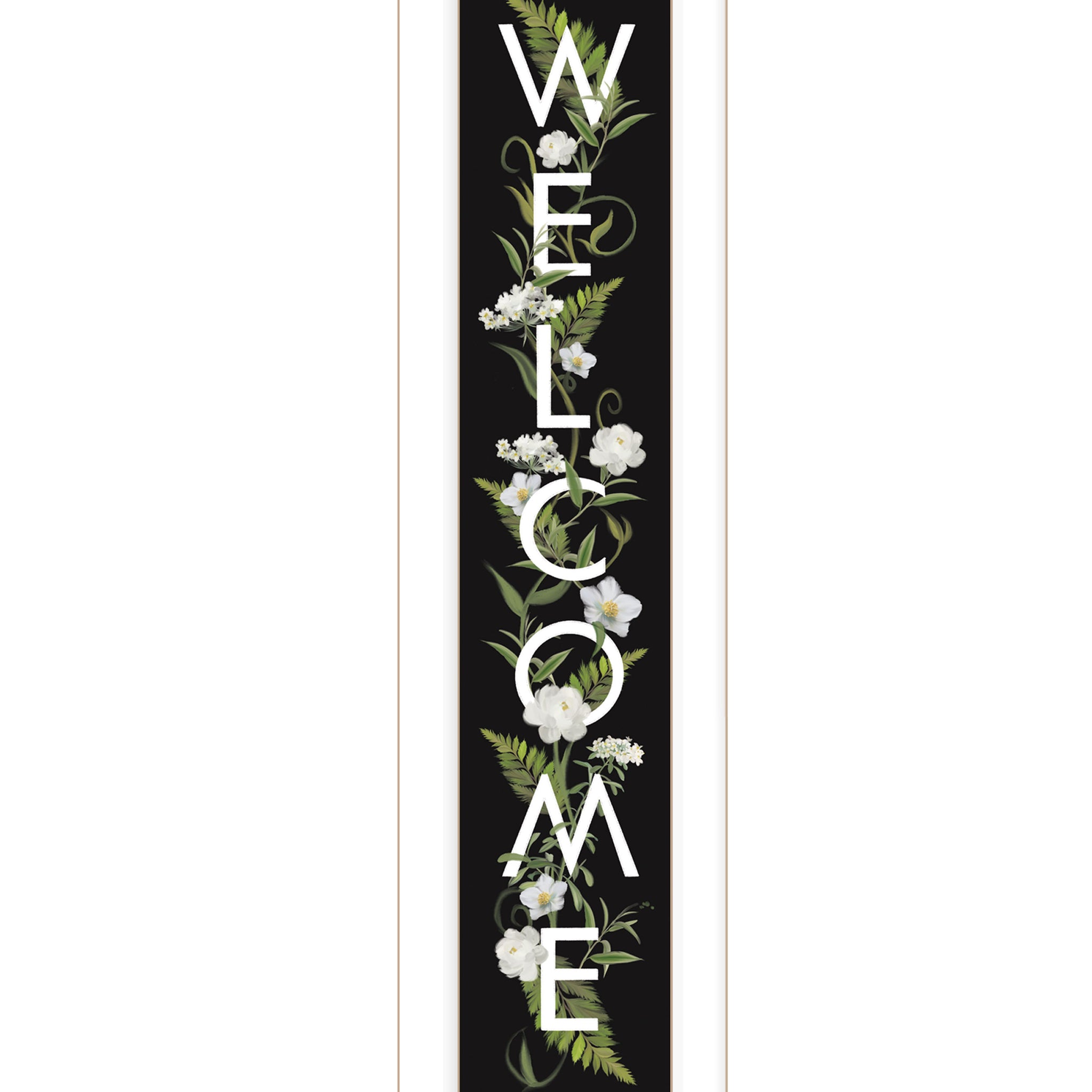 "Welcome Sign I" By House Fenway, Ready To Hang Framed Print, White Frame Multicolor Paper