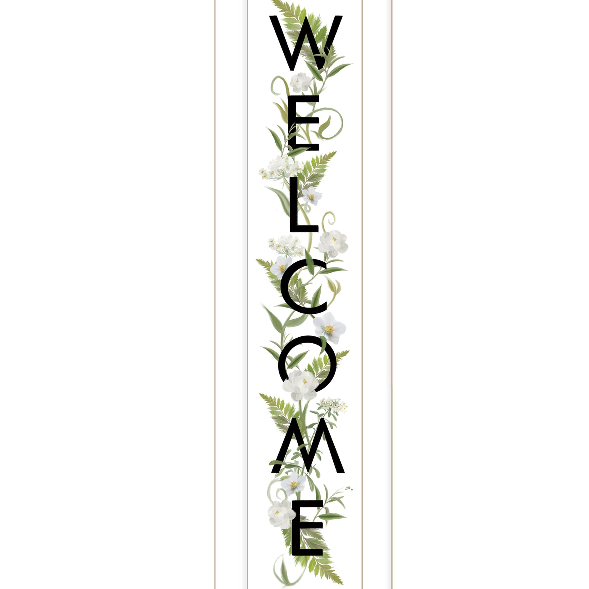 "Welcome Sign Ii" By House Fenway, Ready To Hang Framed Print, White Frame Multicolor Paper