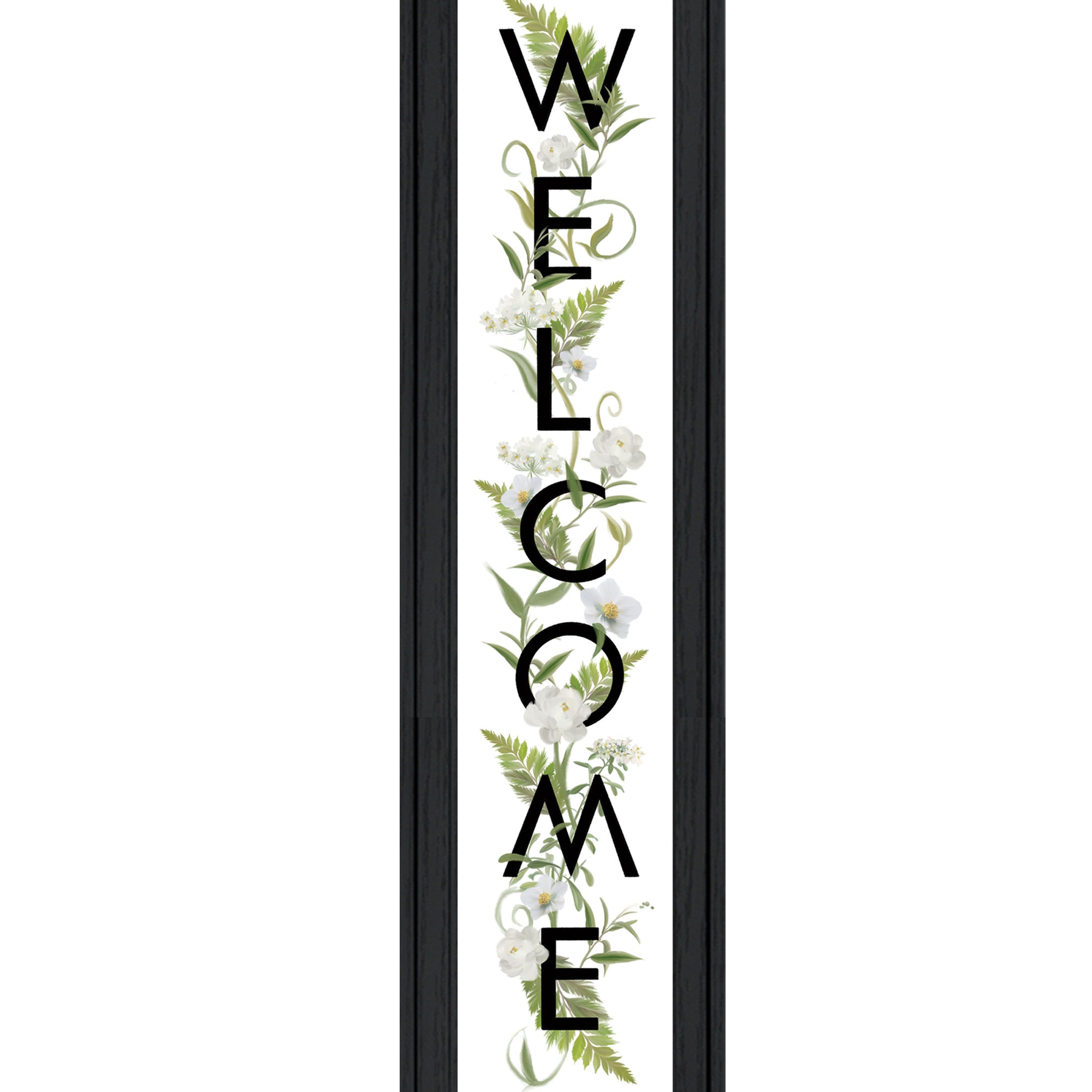 "Welcome Sign Ii" By House Fenway, Ready To Hang Framed Print, Black Frame Multicolor Paper