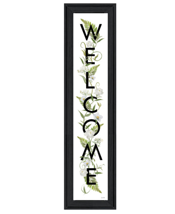 "Welcome Sign Ii" By House Fenway, Ready To Hang Framed Print, Black Frame Multicolor Paper