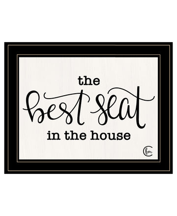 "The Best Seat In The House" By Fearfully Made Creations, Ready To Hang Framed Print, Black Frame Multicolor Paper