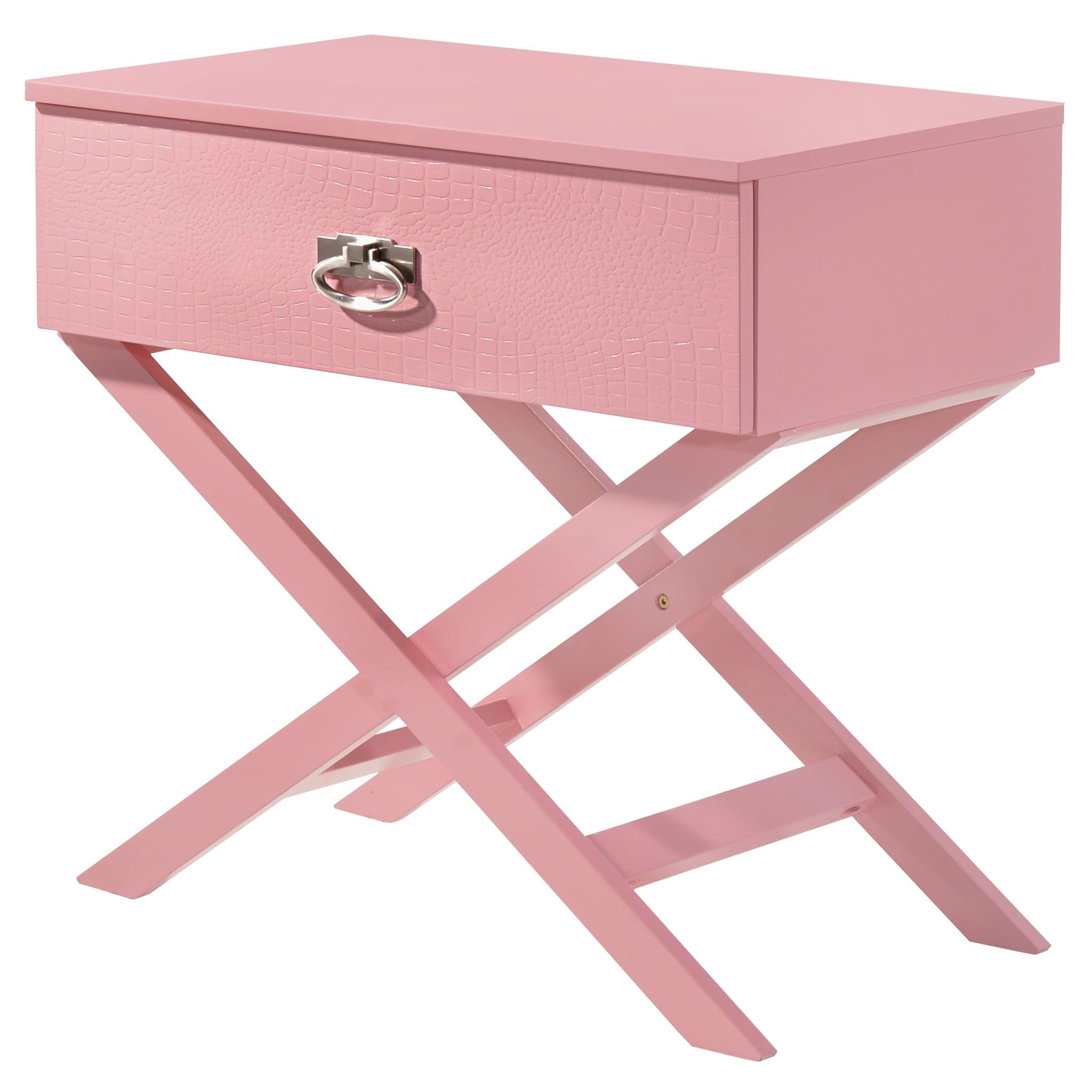 Charming Pink Nightstand For Modern Spaces Pink Particle Board