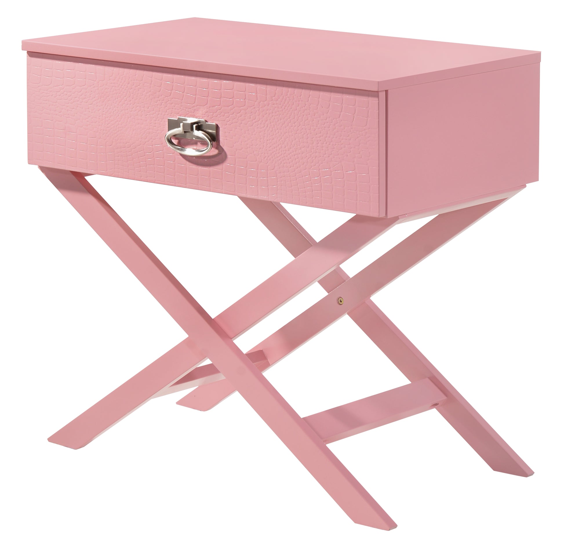 Charming Pink Nightstand For Modern Spaces Pink Particle Board