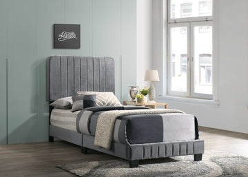 Lodi G0408 Tb Up Twin Bedgray Gray Foam Velvet