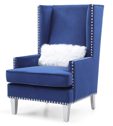 Wilshire G0953A Ac Chairblue Blue Foam Velvet