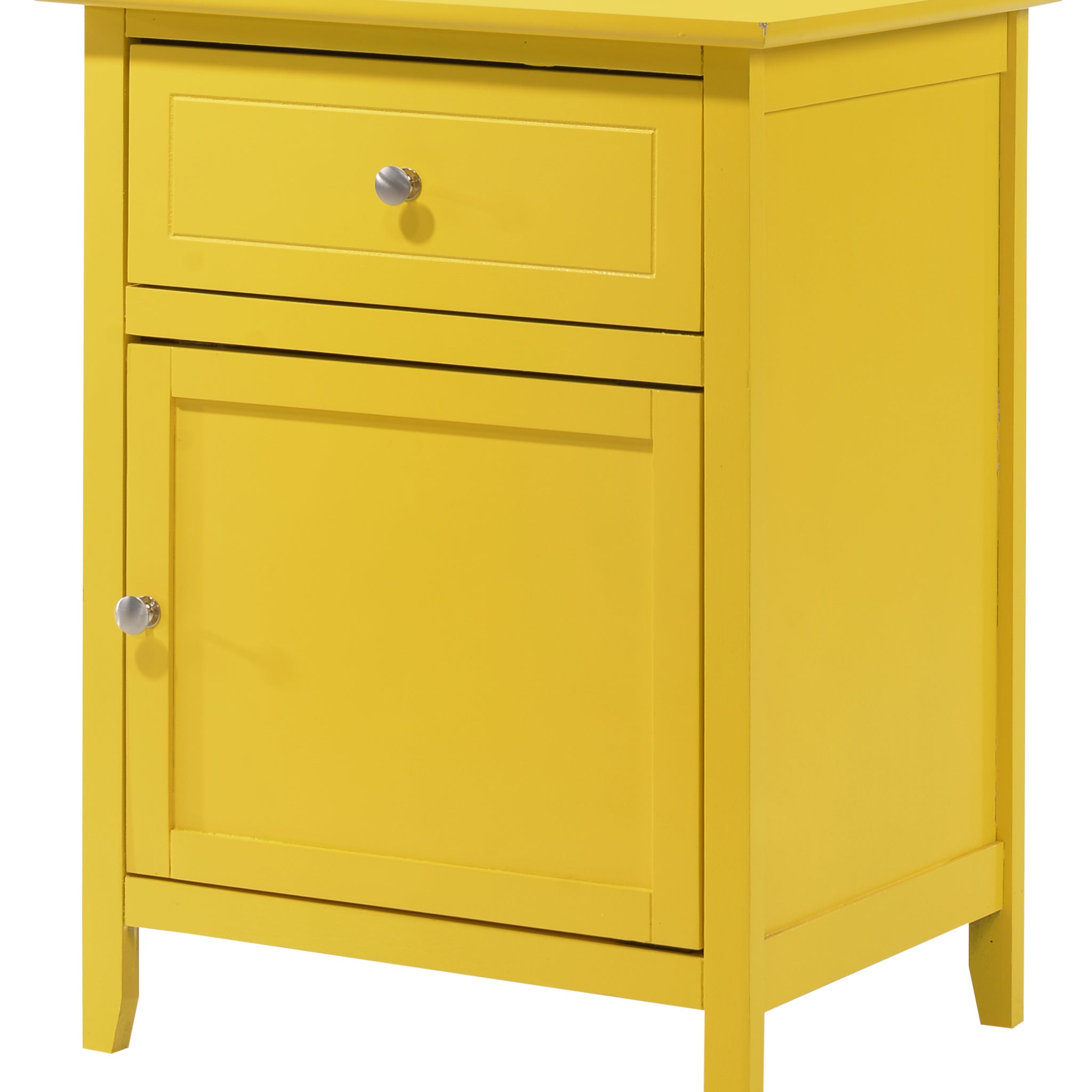 Izzy G1402 N 1 Drawer 1 Door Nightstandyellow Yellow Particle Board