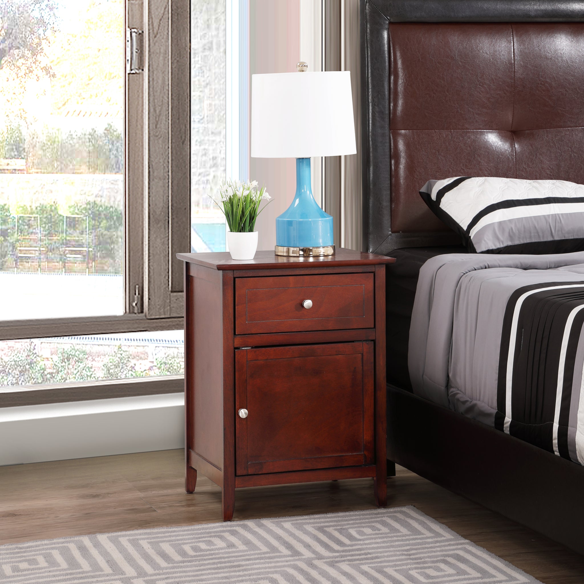 Transitional Cherry Nightstand For Every Bedroom Cherry Particle Board