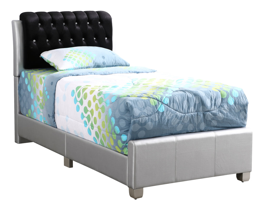 Marilla G1503C TB UP Twin Bed , SILVER silver-foam-pu