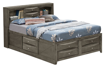 Marilla G1505G Qsb3 Queen Storage Bedgray Gray Particle Board