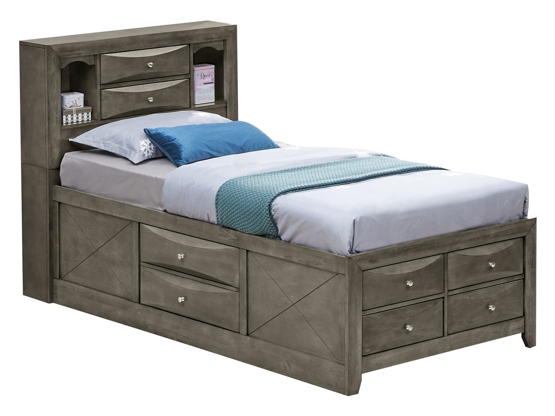 Marilla G1505G Tsb3 Twin Storage Bedgray Gray Particle Board
