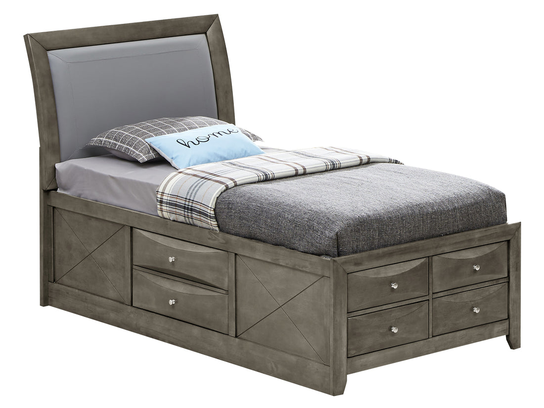 Marilla G1505I Tsb4 Twin Storage Bedgray Gray Particle Board
