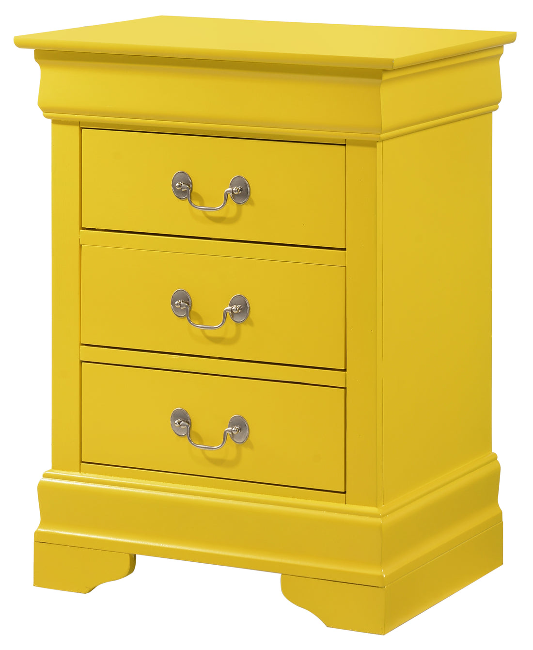 Charming Yellow Traditional Nightstand Yellow Particle Board