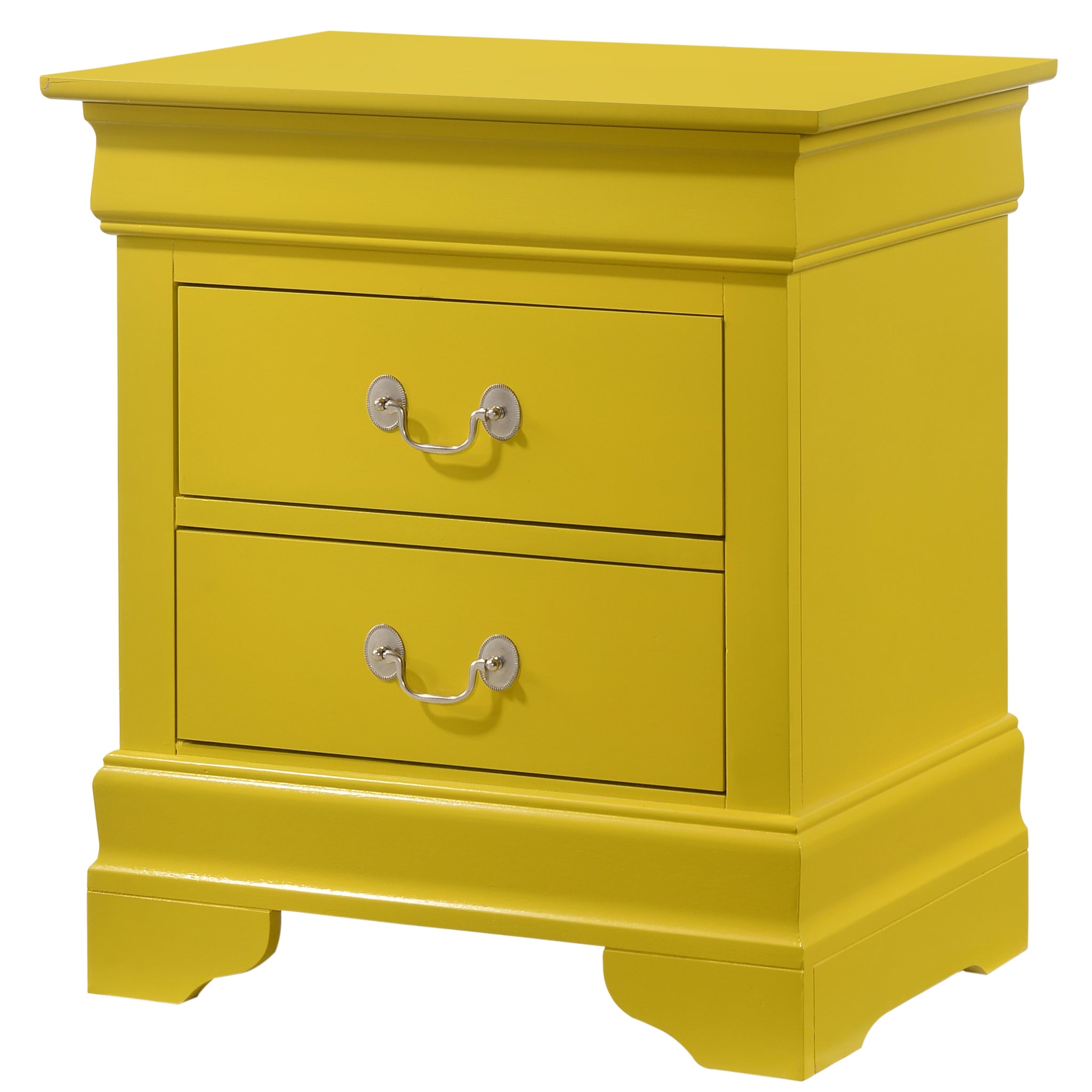 Louis Phillipe G3102 N Nightstandyellow Yellow Particle Board