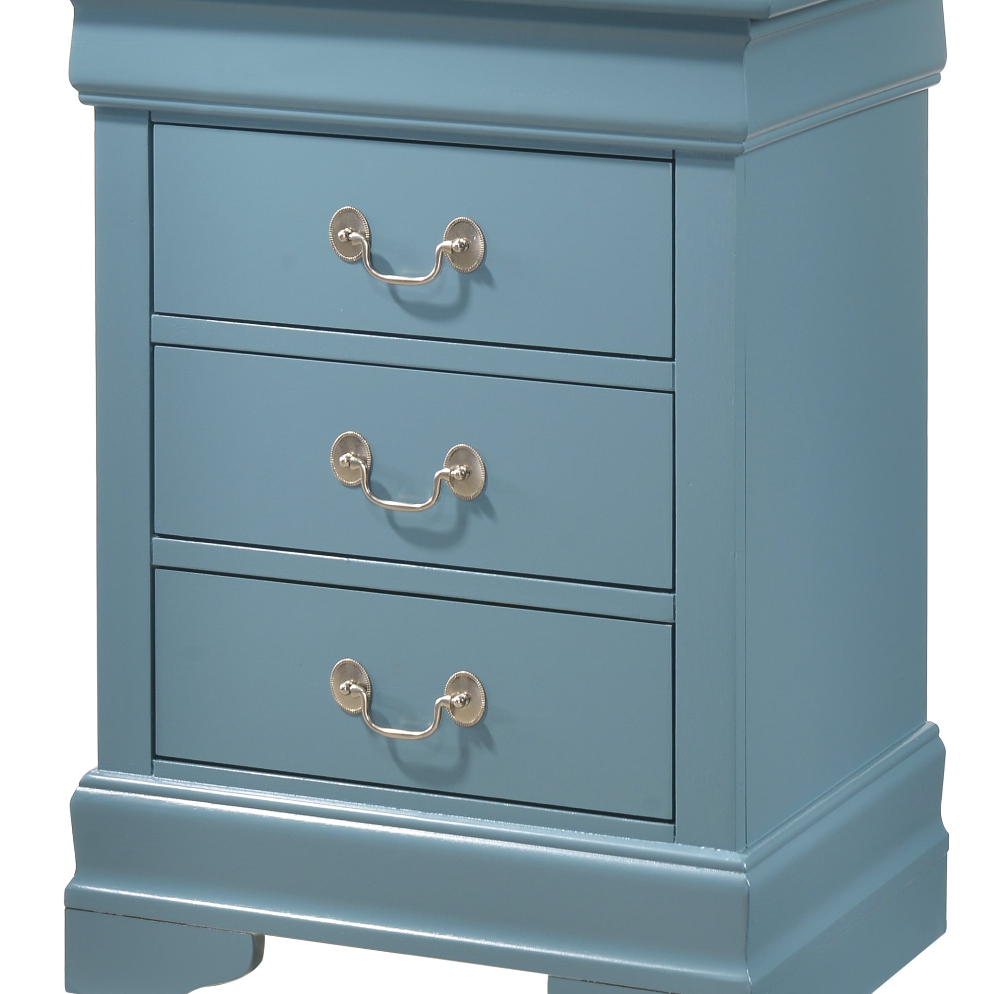 Louis Phillipe G3180 3N 3 Drawer Nightstandteal Teal Particle Board