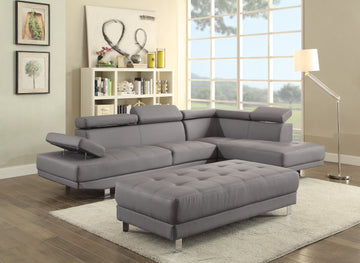 Riveredge G452 Sc Sectional 2 Boxes Gray Gray Foam Pu