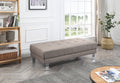 Sleek Gray Contemporary Ottoman For Living Rooms Gray Foam Fabric
