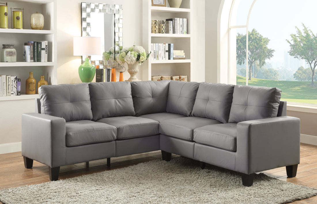 Newbury G461B Sc Sectional Gray Gray Foam Pu