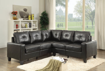 Newbury G463B Sc Sectional Black Black Foam Pu