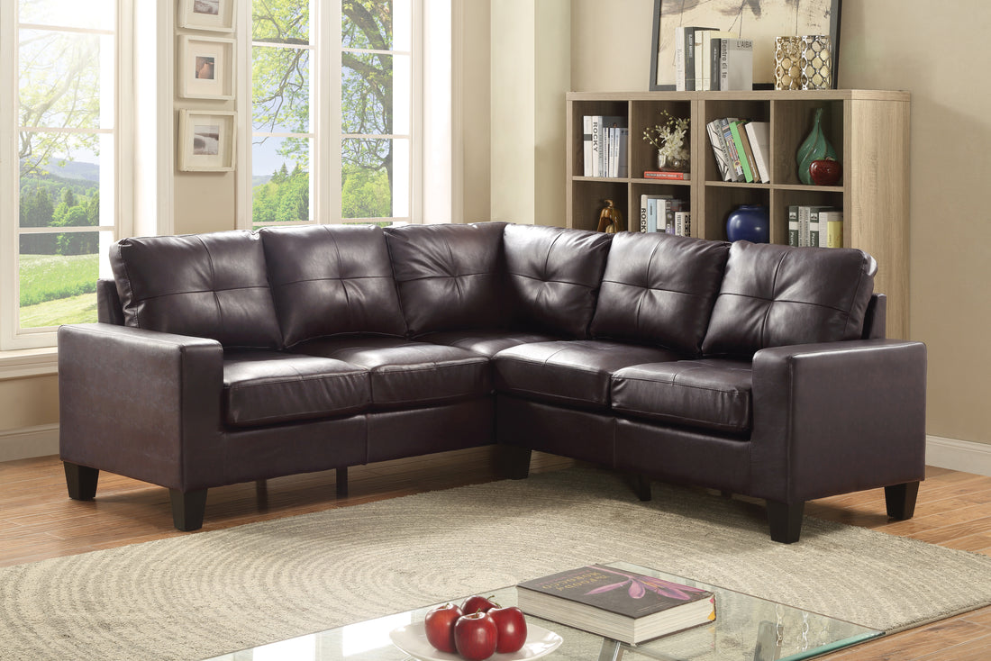 Newbury G464B Sc Sectional Dark Brown Dark Brown Foam Pu