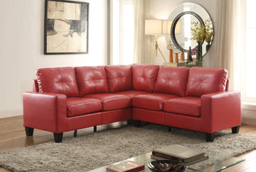 Newbury G465B Sc Sectional Red Red Foam Pu