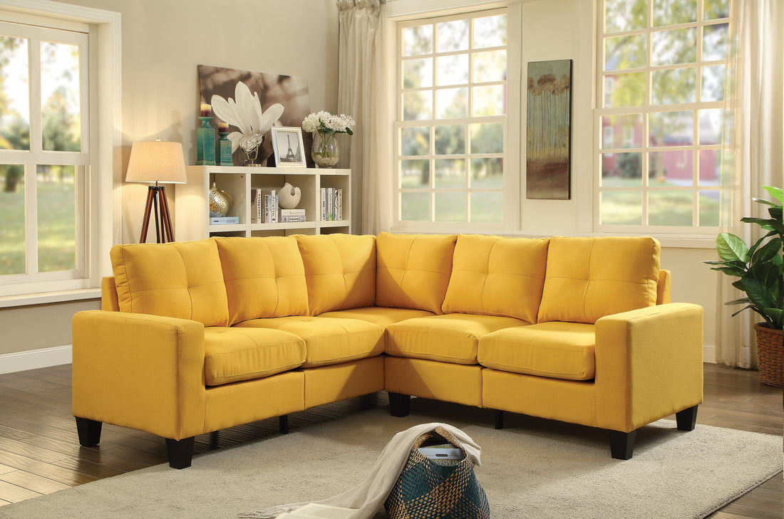 Newbury G470B Sc Sectional Yellow Yellow Foam Fabric