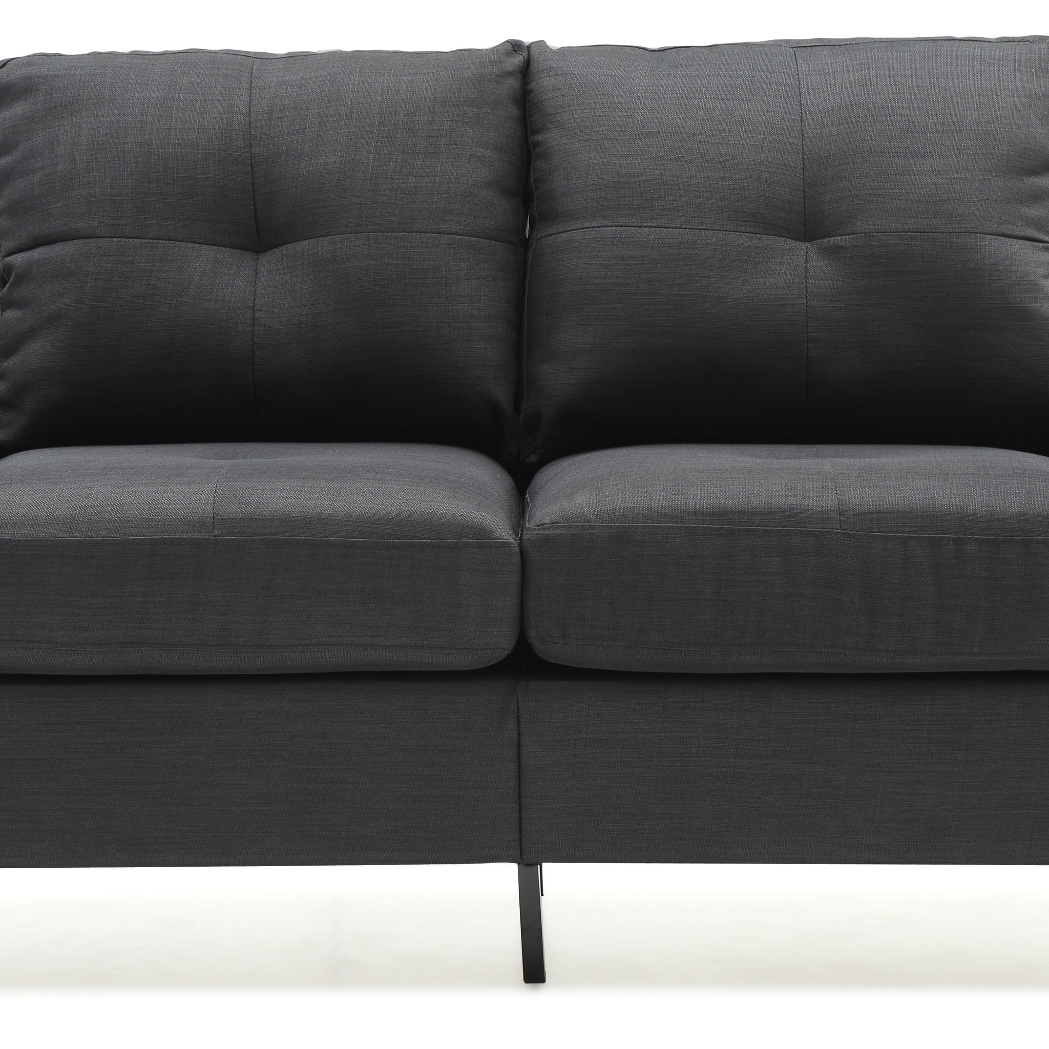 Newbury G475A L Newbury Modular Loveseatblack Black Foam Fabric