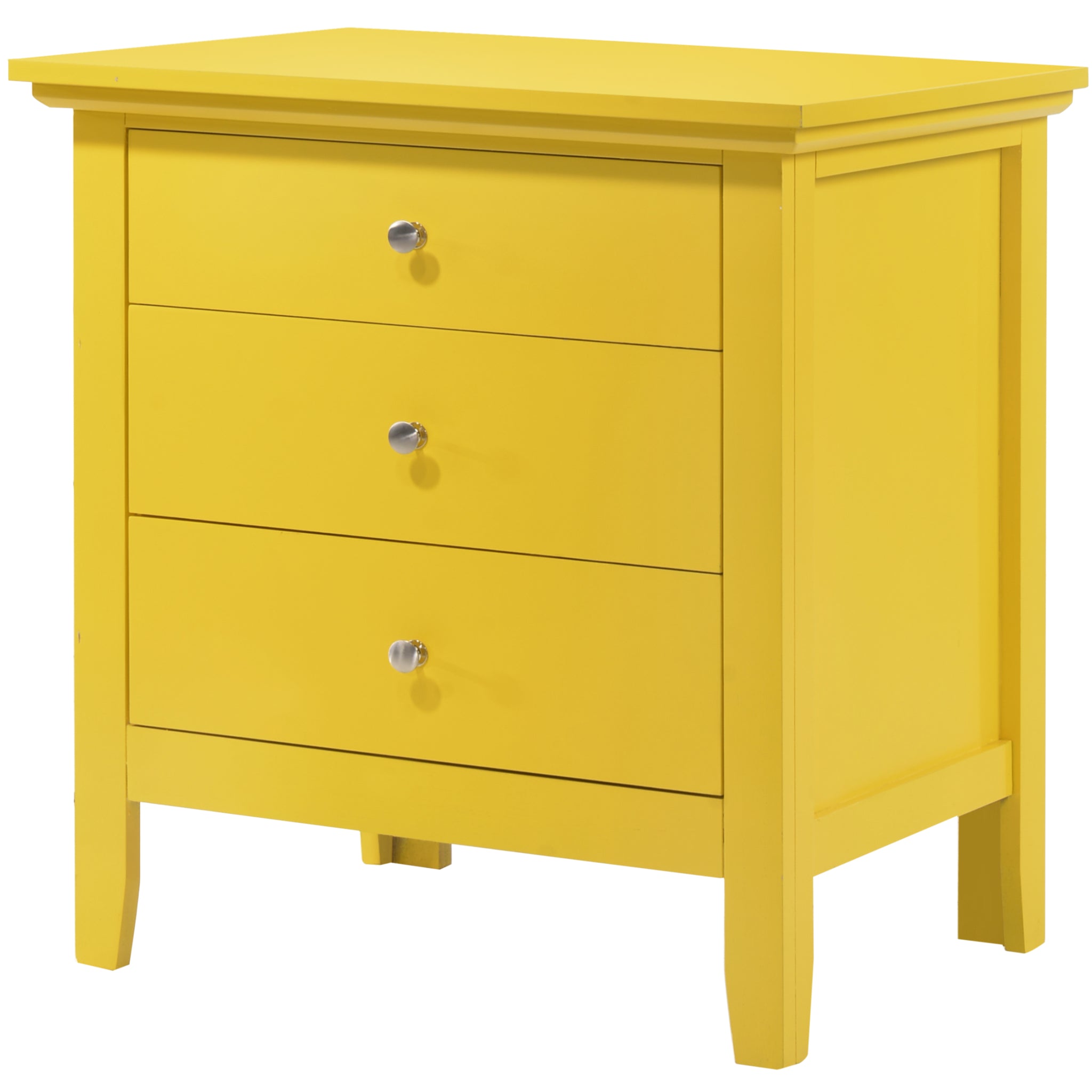 Hammond G5402 N 3 Drawer Nightstandyellow Yellow Particle Board