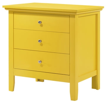 Hammond G5402 N 3 Drawer Nightstandyellow Yellow Particle Board