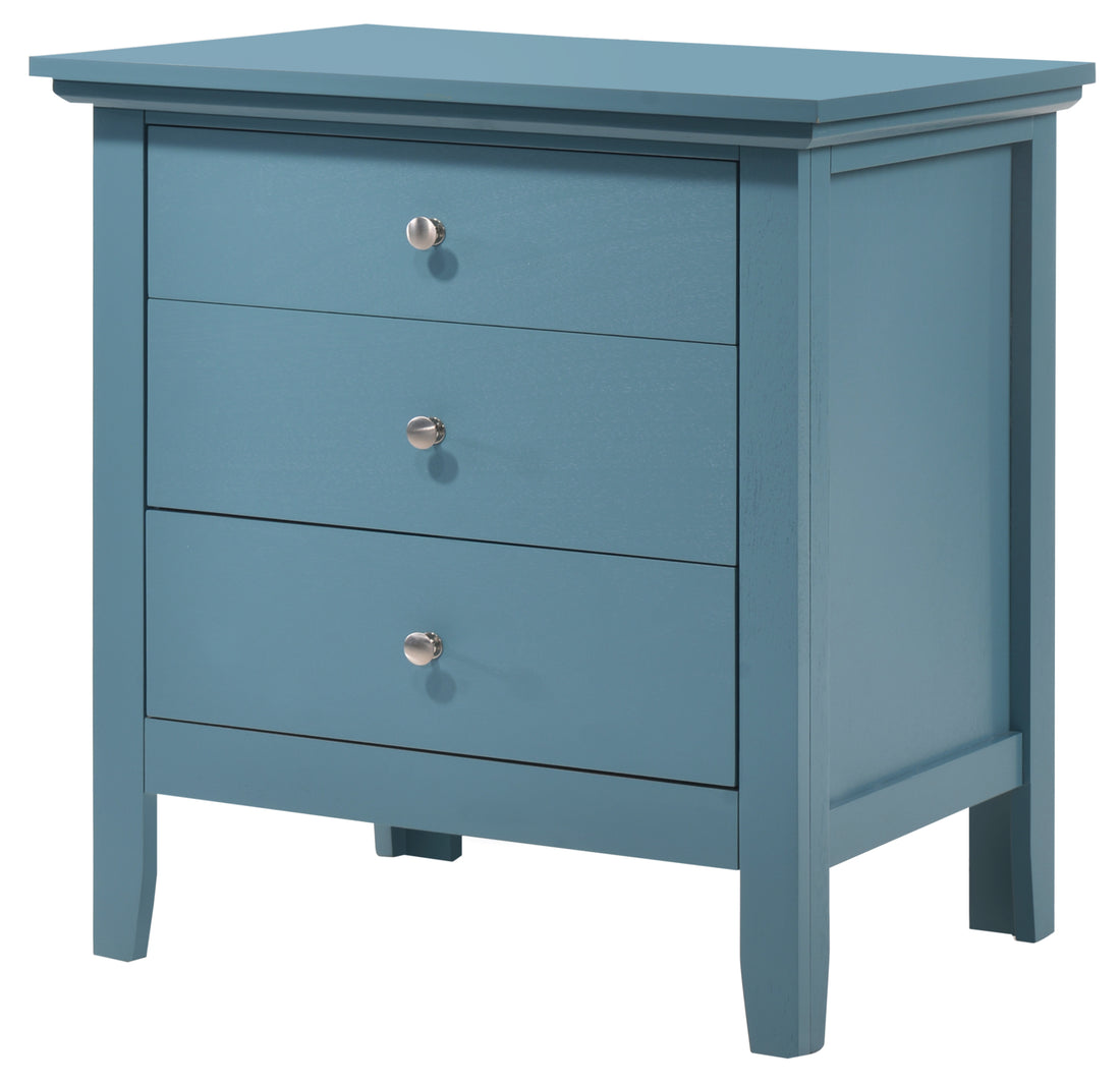 Hammond G5480 N 3 Drawer Nightstandteal Teal Particle Board