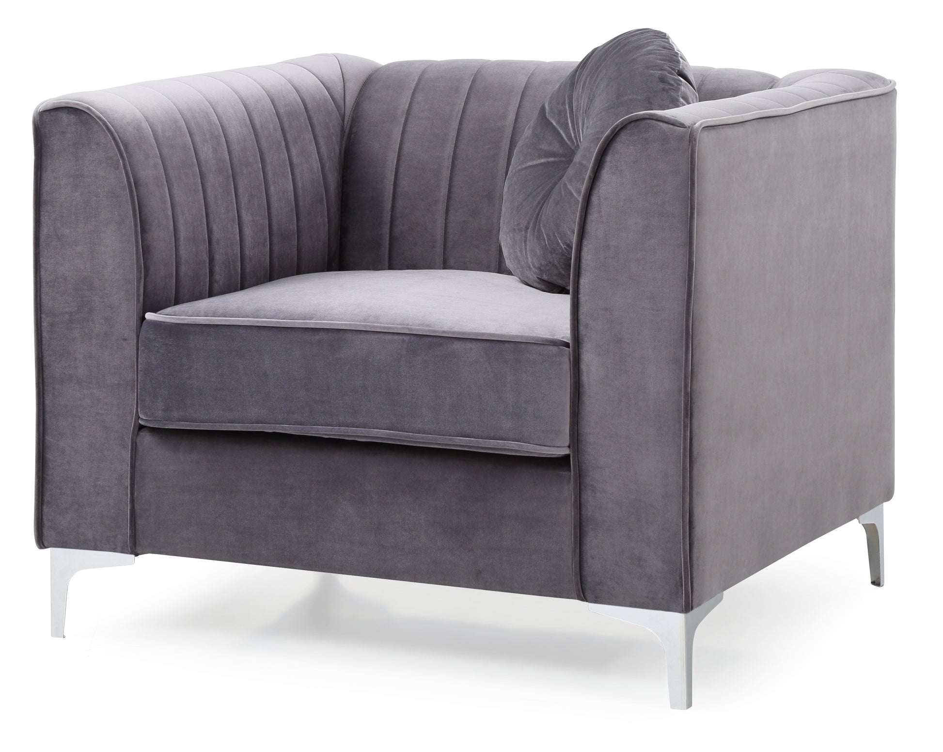 Delray G790A C Chairgray Gray Foam Velvet