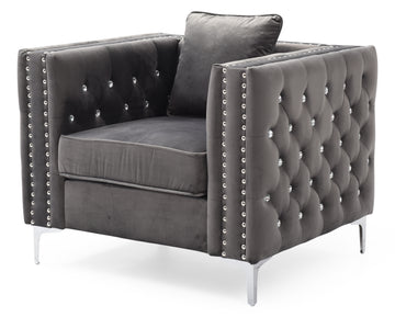 Paige G822A C Chairgray Gray Foam Velvet