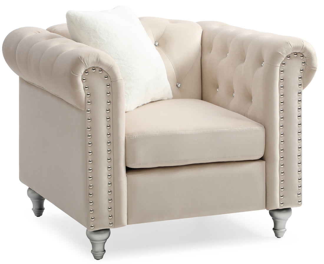 Raisa G867A C Chairbeige Beige Foam Velvet
