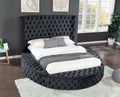 Hazel Queen Size Tufted Upholstery Storage Bed Made With Wood In Black Box Spring Not Required Queen Black Wood Bedroom Contemporary,Modern Slat Beds Upholstered Velvet Wood