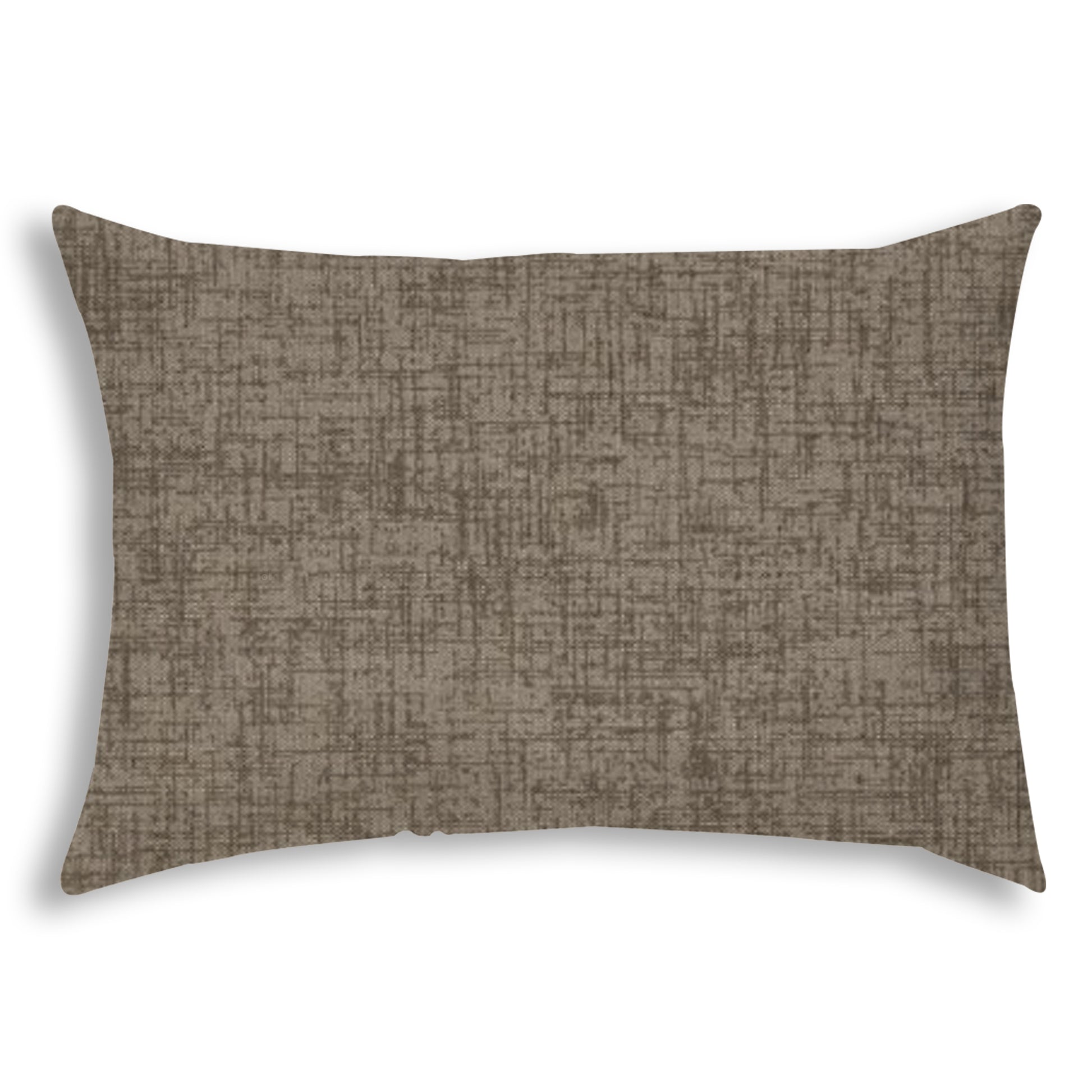 Weave Medium Taupe Indoor Outdoor Pillow Sewn