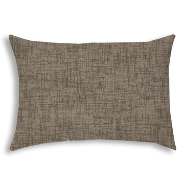 Weave Medium Taupe Indoor Outdoor Pillow Sewn