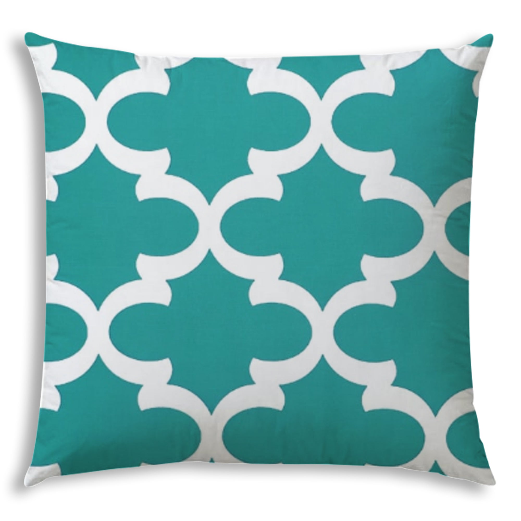Flannigan Turquoise Indoor Outdoor Pillow Sewn