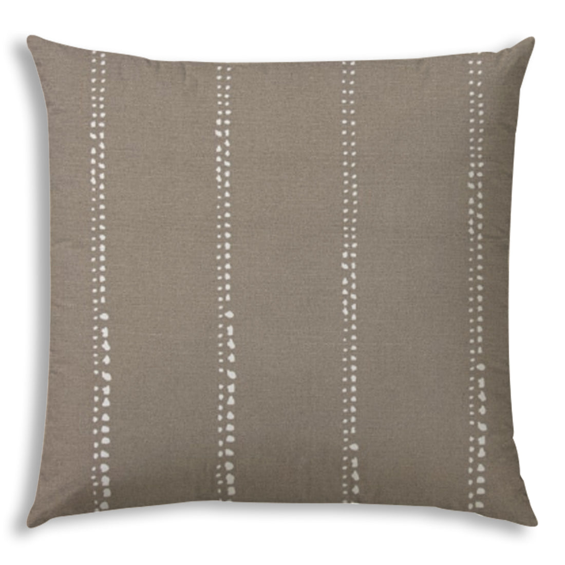 Drizzle Taupe Indoor Outdoor Pillow Sewn Closure