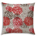 BURSTING BLOOMS Brown Indoor Outdoor Pillow Sewn multicolor-polyester
