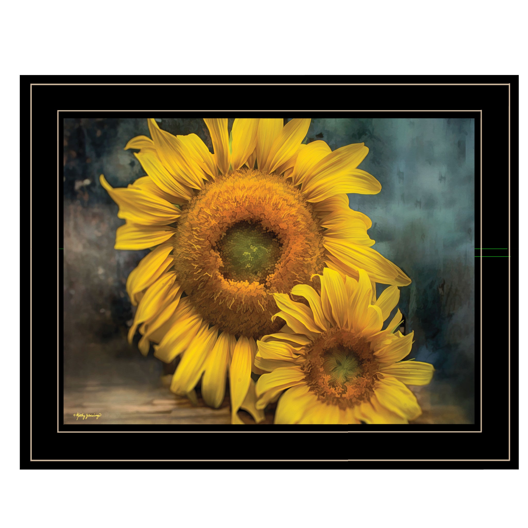 "Floral Beauty Ii" By Kathy Jennings, Ready To Hang Framed Print, Black Frame Multicolor Paper